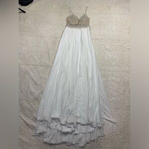 New Lulus True Love White Beaded Rhinestone Maxi Dress Size Medium